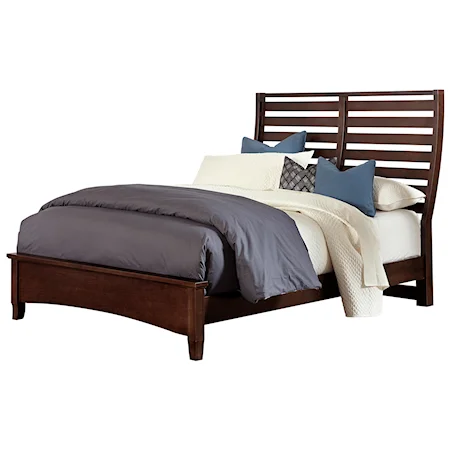 King Benchback Bed with Low Profile Footboard